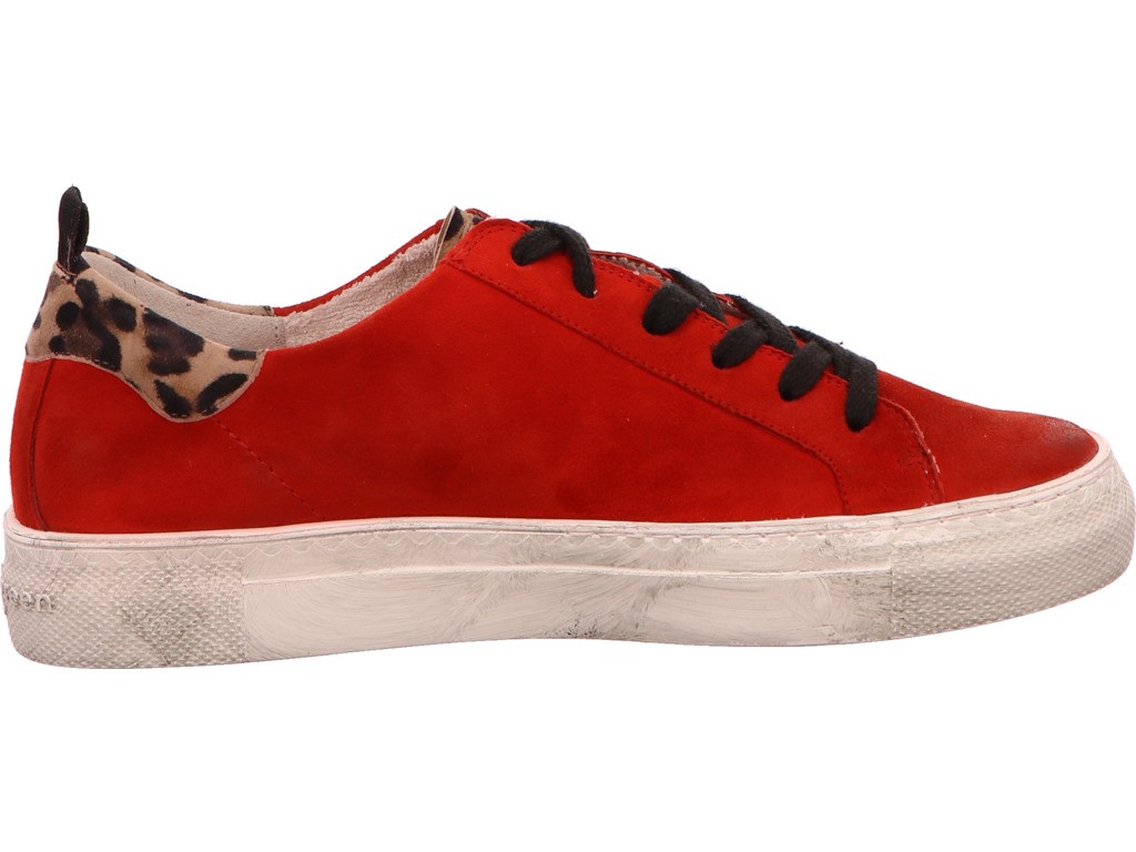 PAUL GREEN Sneaker rot red camel