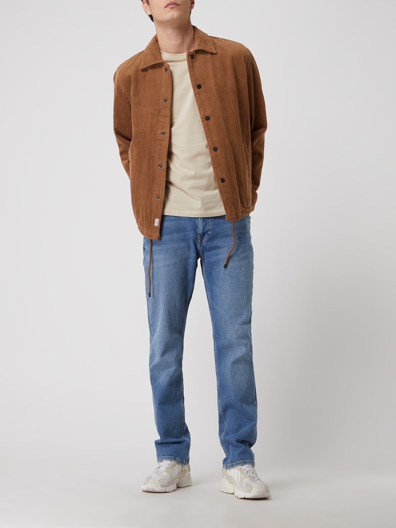 Straight Fit Jeans mit Stretch-Anteil in blau