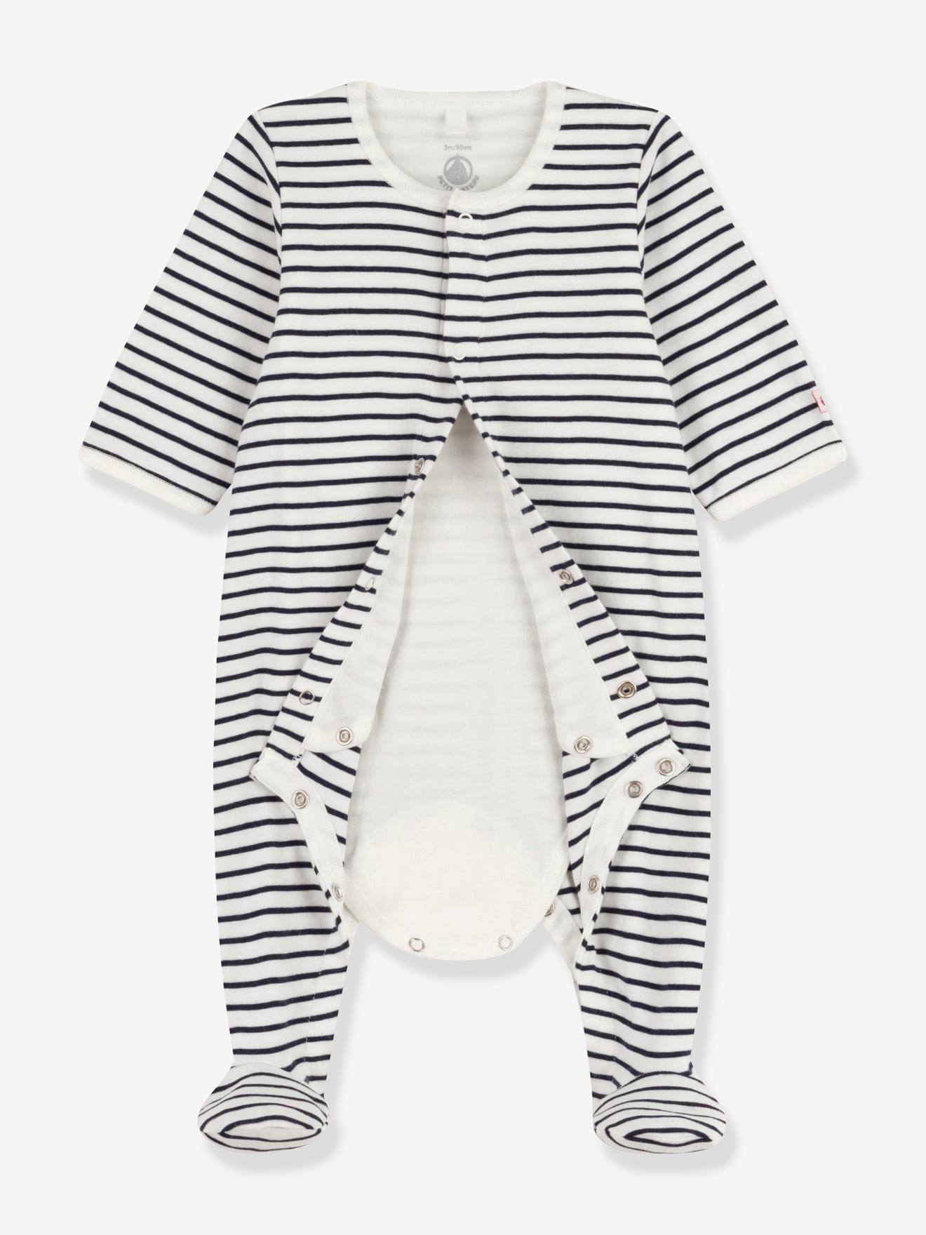Bodyjama en coton bio PETIT BATEAU blanc