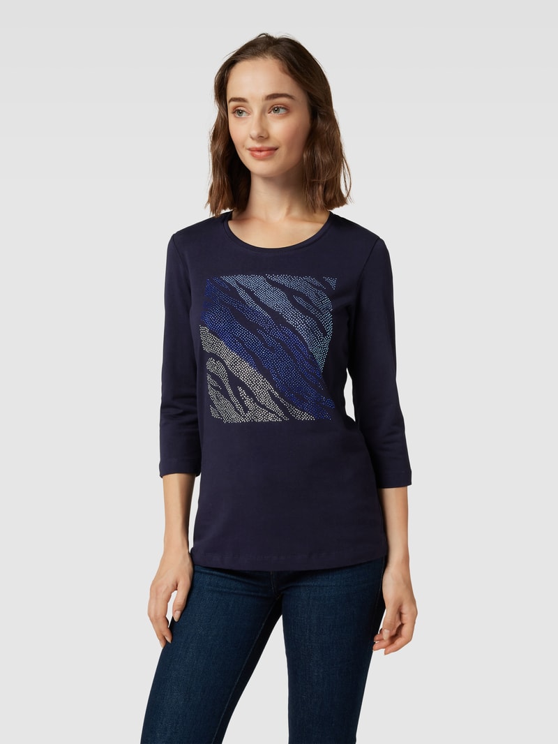 Longsleeve mit 3/4-Arm Modell 'Nicole' in dunkelblau