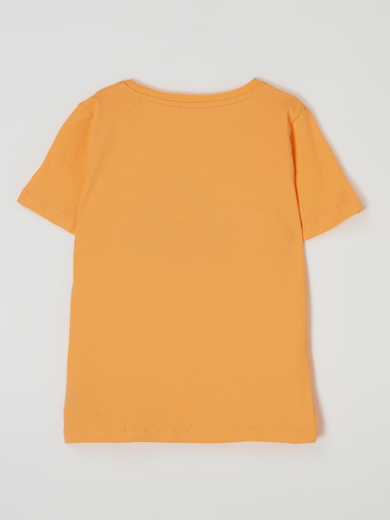 T-Shirt mit Wendepailletten in orange