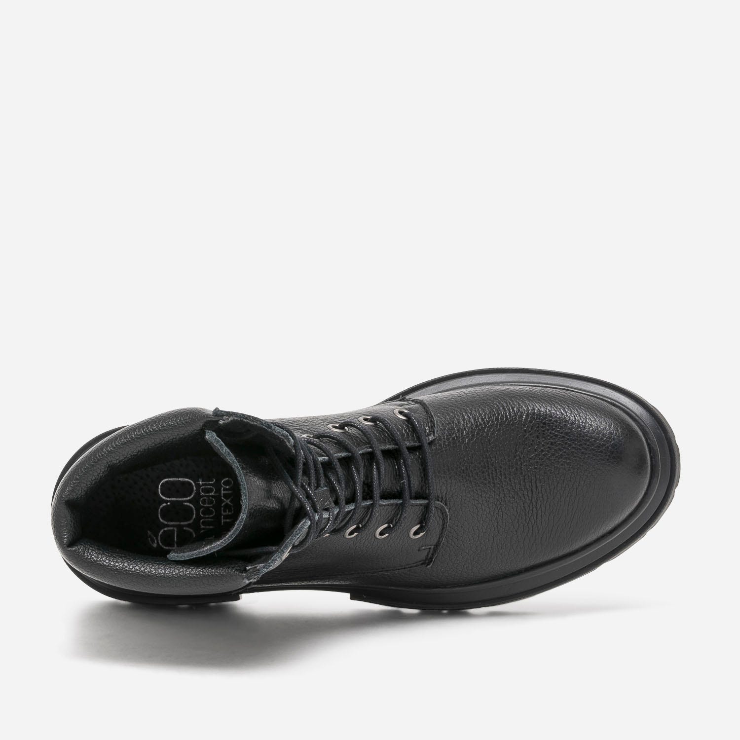 Boots à lacet TEXTO noir éco-conçu en cuir