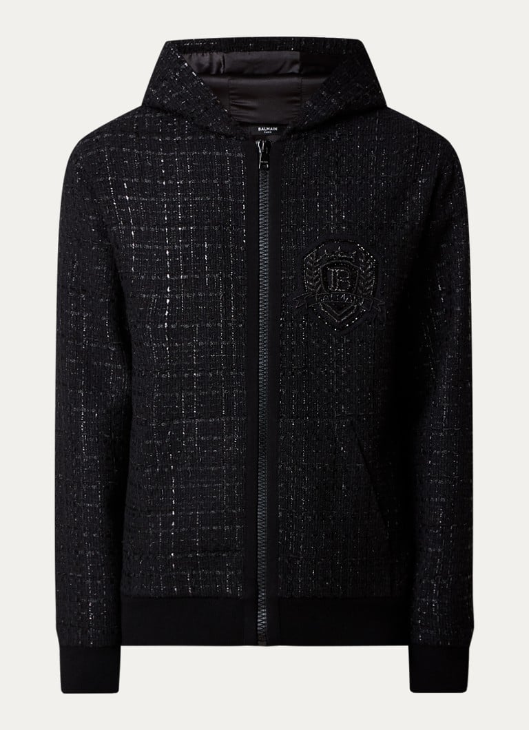 Balmain melegítődzseki tweed mintával és lurexszel