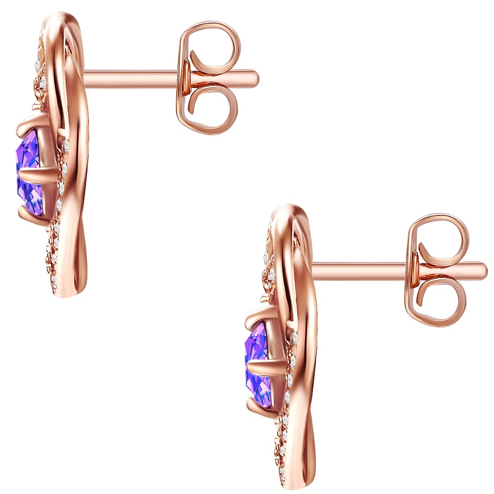 Rafaela Donata Clous d'oreilles à cristaux Swarovski Coeur Argent sterling Orné de cristaux Swar Boucles d'oreilles