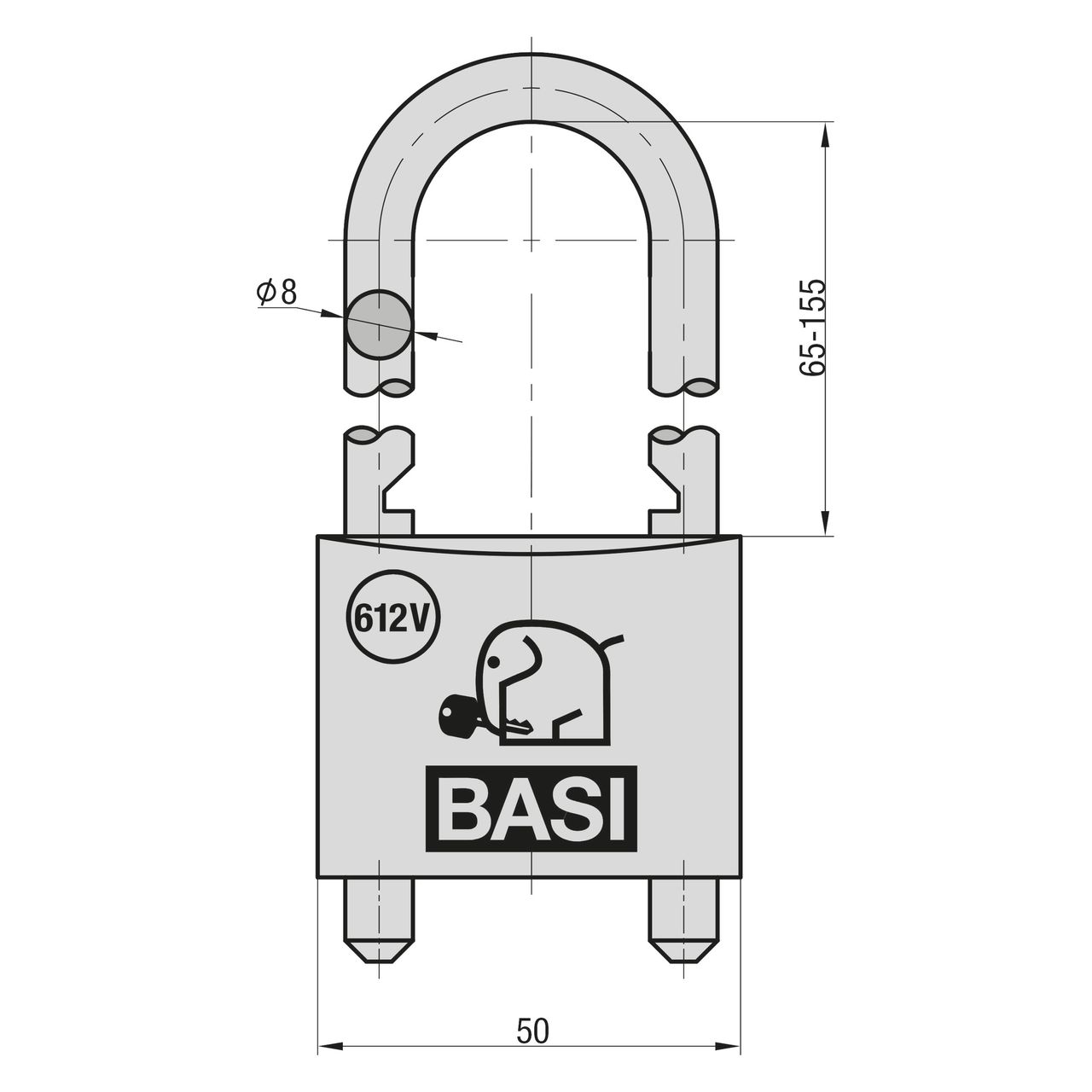 Basi Vorhangschloss 612V