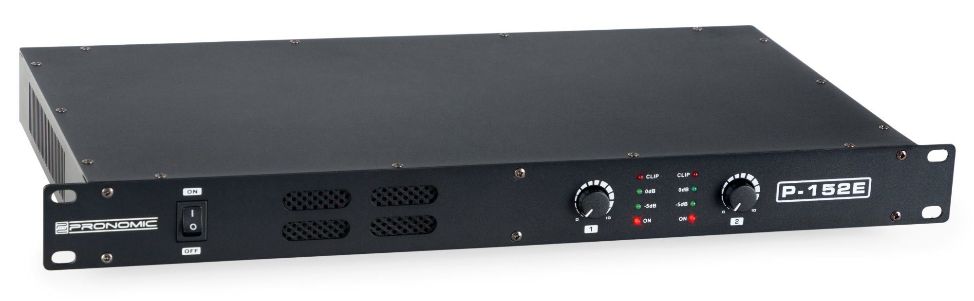 Pronomic P-152E MKII Endstufe 1HE Audioverstärker (Anzahl Kanäle: 2, 300 W, geeignet für Monitor-Betrieb oder Studio/HiFi)