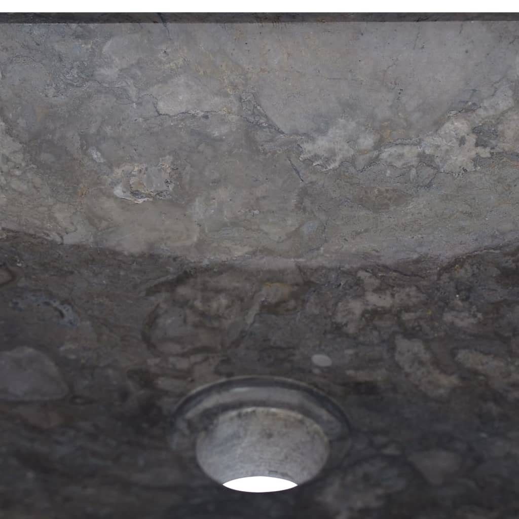 vidaXL Waschbecken Waschbecken Schwarz 40x40x10 cm Marmor