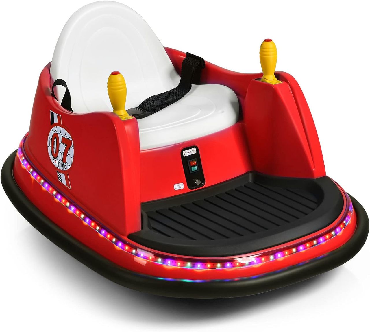 Costway 6V Aufsitz Autoscooter mit bunten Lichtern und Musik