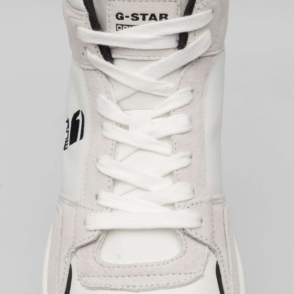 G-STAR RAW ATTACC Mid Basic Herren Leder Sneaker 2212 040711 WHT