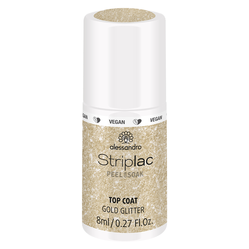 alessandro International Nagellack Top Coat Gold Glitter 8 ml