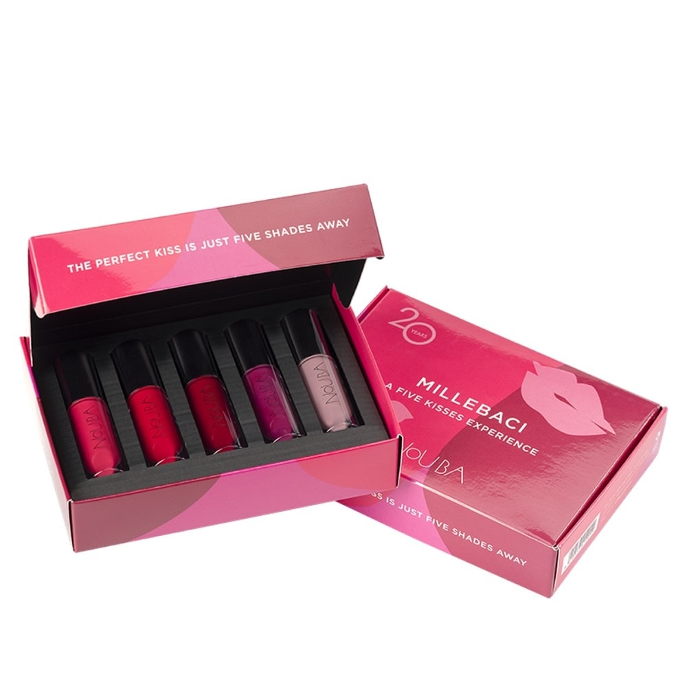 nouba 5 Kisses Experience coffret avec 5 mini rouge a levres en creme