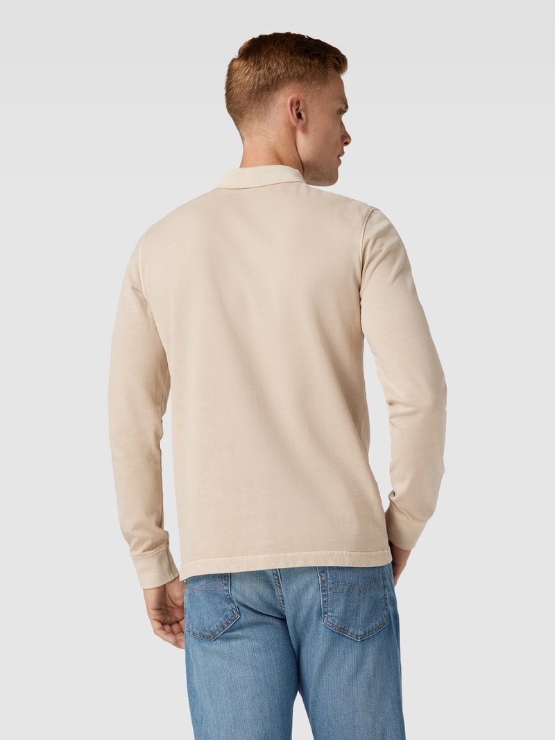 Poloshirt aus Baumwolle mit Label-Detail in sand