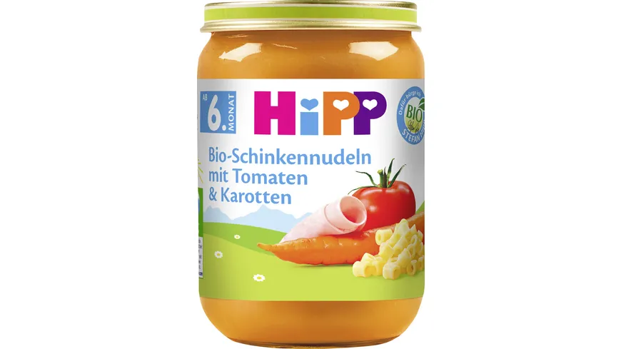 HiPP Menü: Bio-Schinkennudeln mit Tomaten und Karotten 190 g 190 g