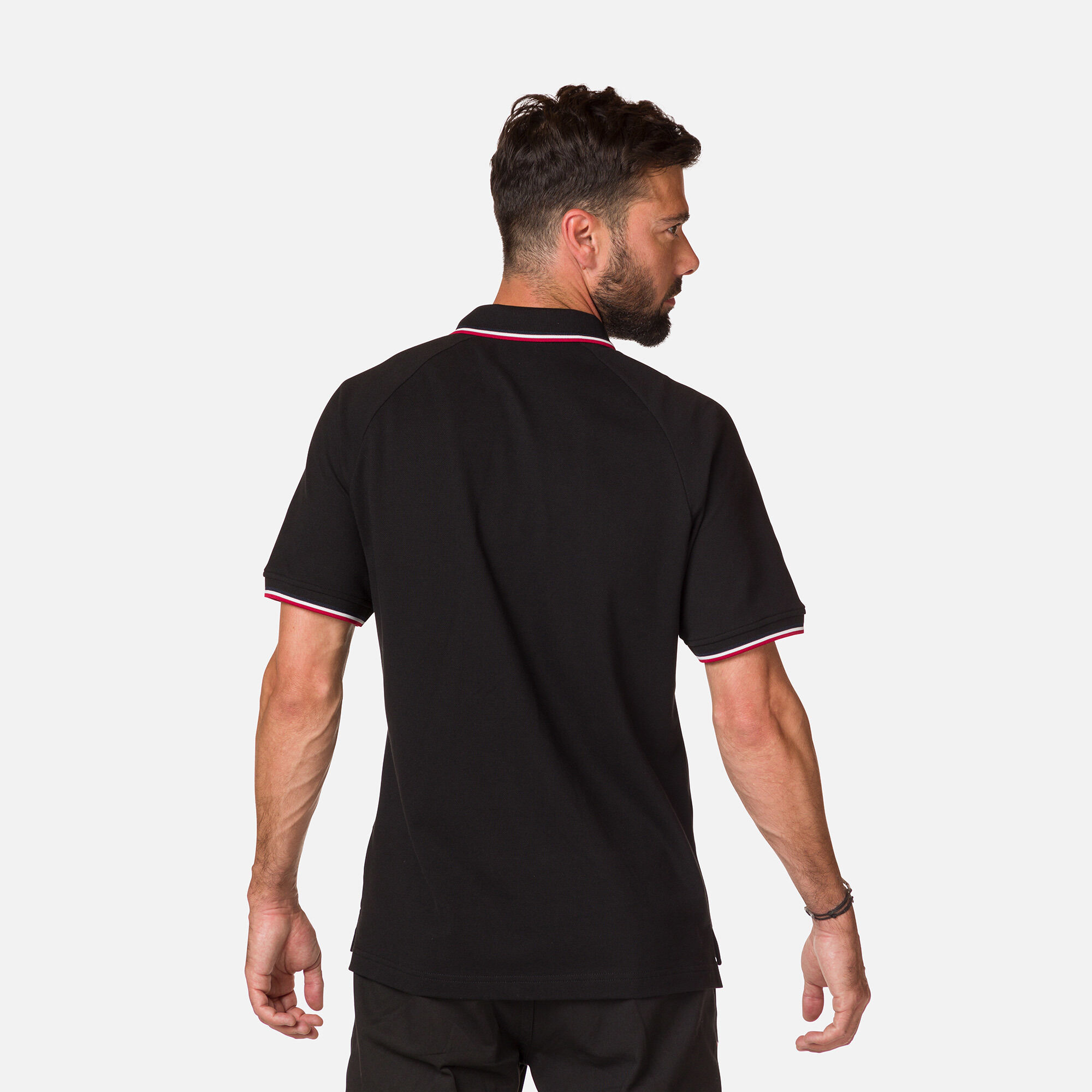 Polo logo à manches raglan homme