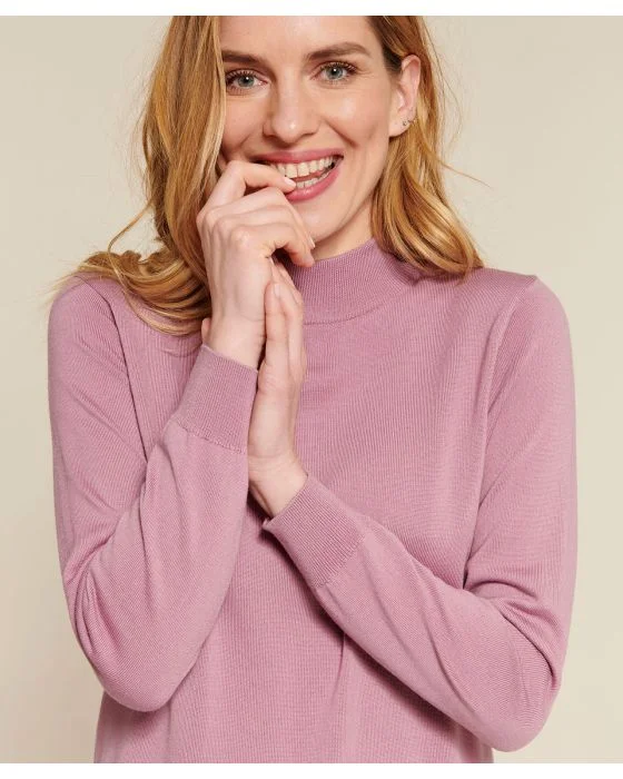 Pull col montant pure laine mérinos
