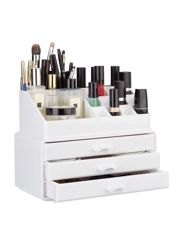 relaxdays Makeup Organizer in Weiß günstig kaufen onesize