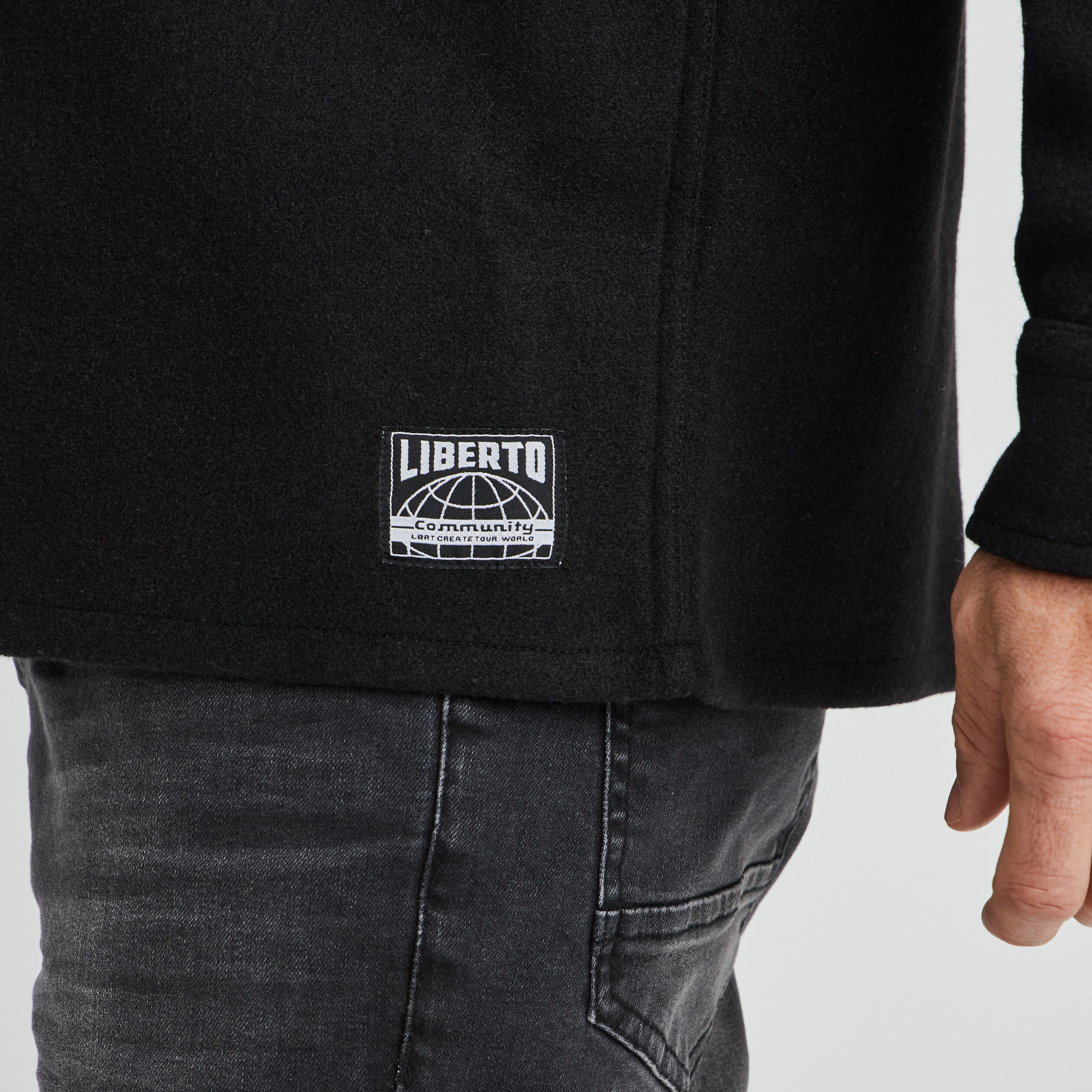 Surchemise manches longues noir homme | La Halle