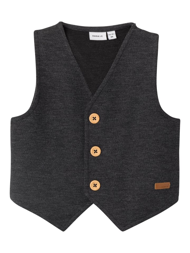 name it Anzugweste in dark grey melange günstig kaufen
