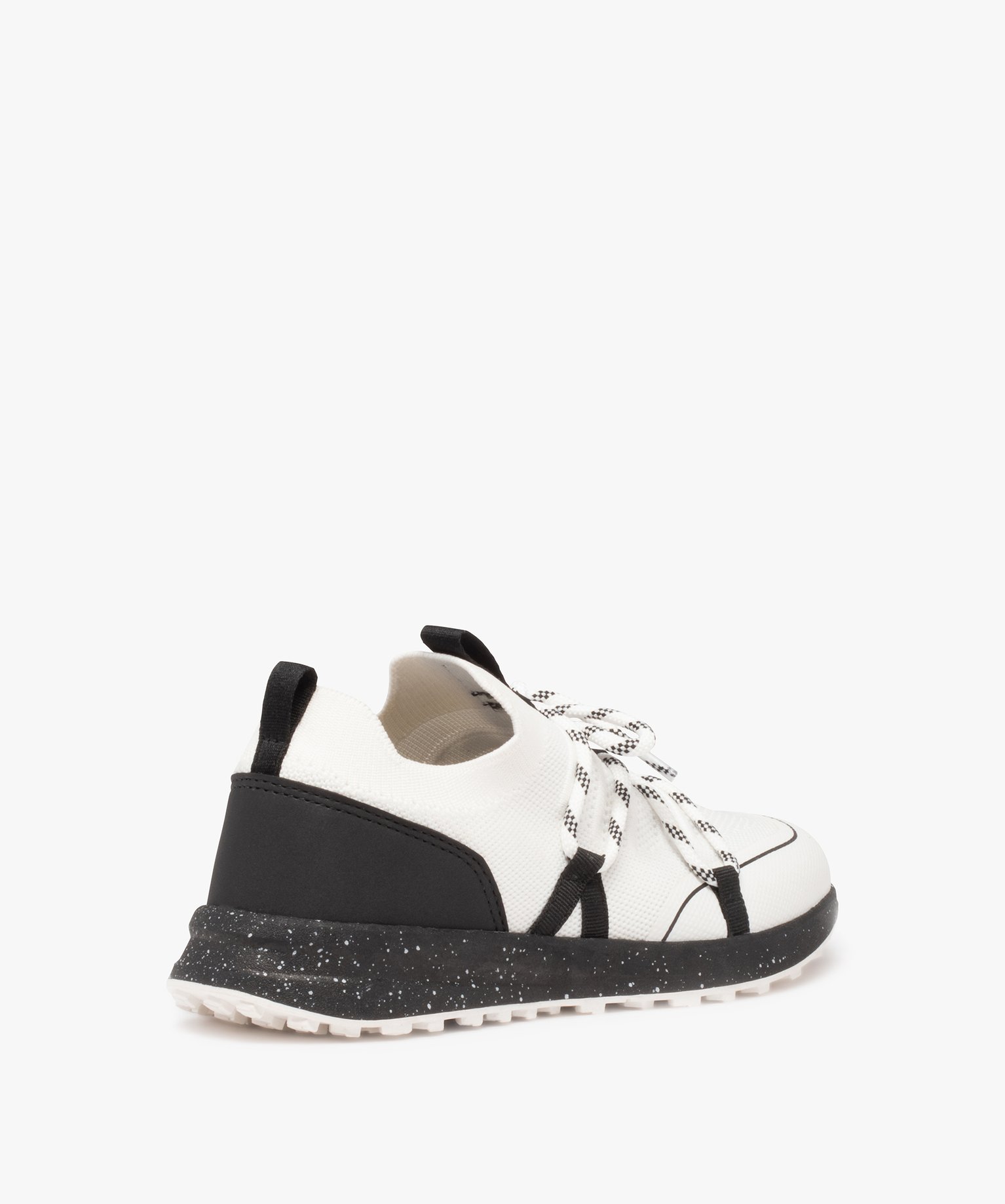 Baskets Garçon bicolores en maille chaussette noir | GEMO