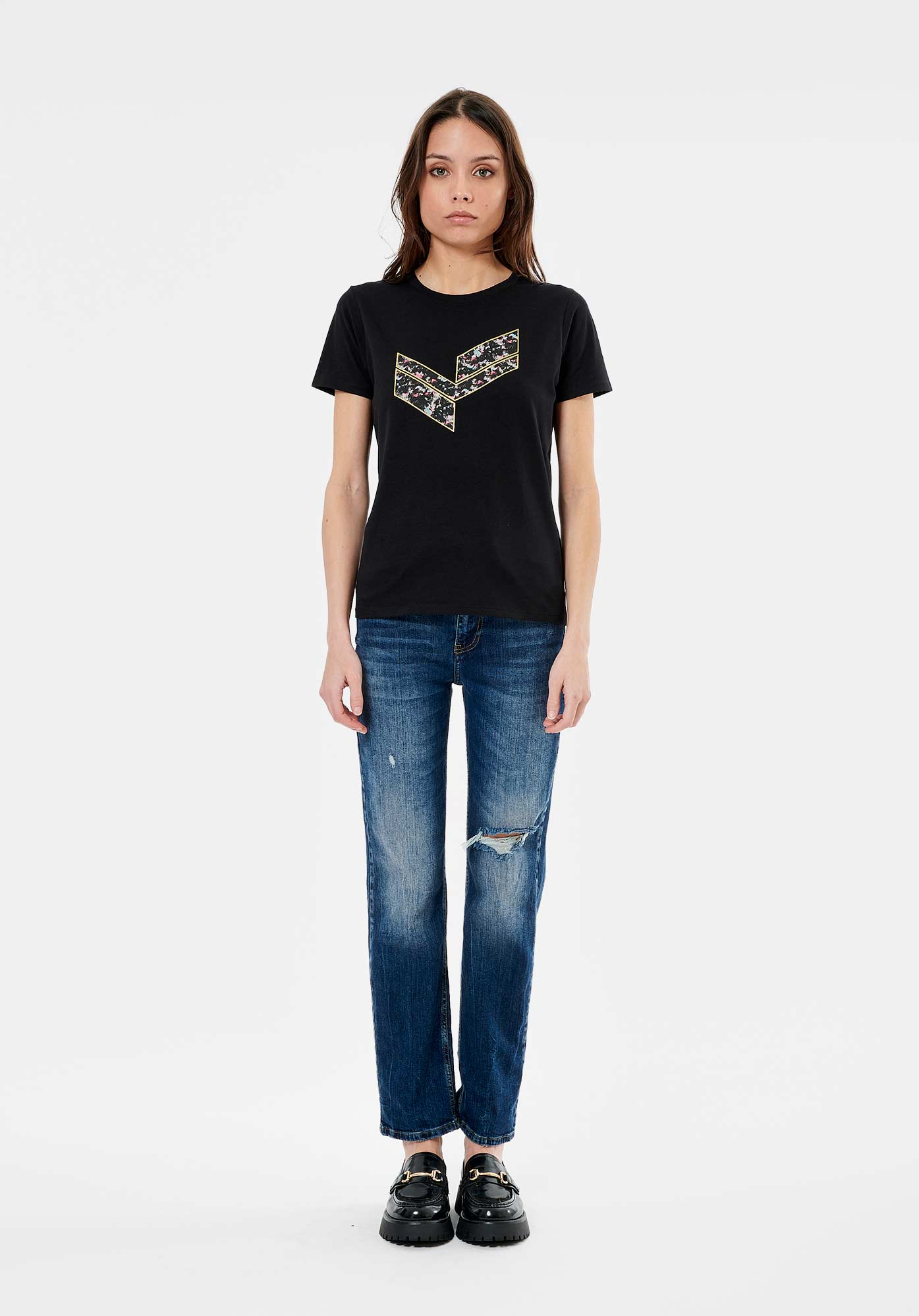 LOVE   T-shirt noir Femme
