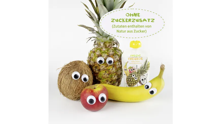 Freche Freunde Bio Quetschie 100% Apfel, Banane, Ananas & Kokosnuss 100 g