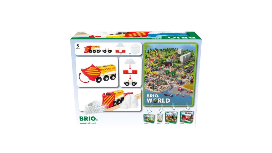BRIO Bahn - 33606 Schneeräumzug - Winterliche Ergänzung für die BRIO Holzeisenbahn