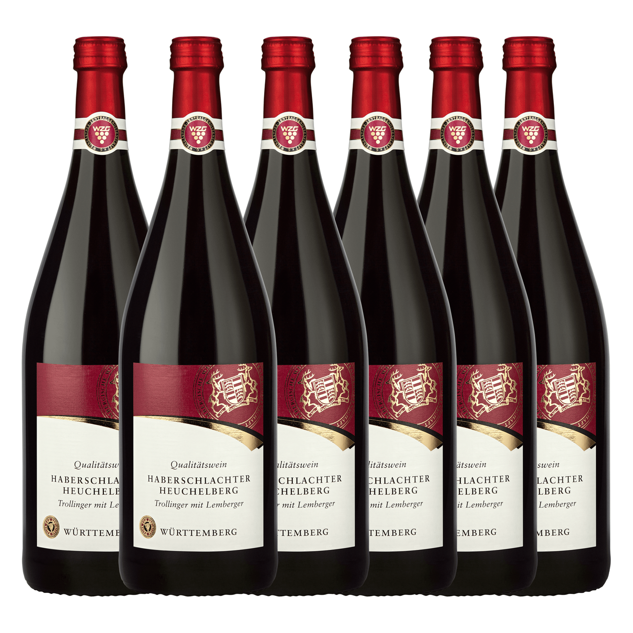 Württembergische WZG Haberschlachter Heuchelberg Trollinger mit Lemberger Qualitätswein 1,0L 6er Karton