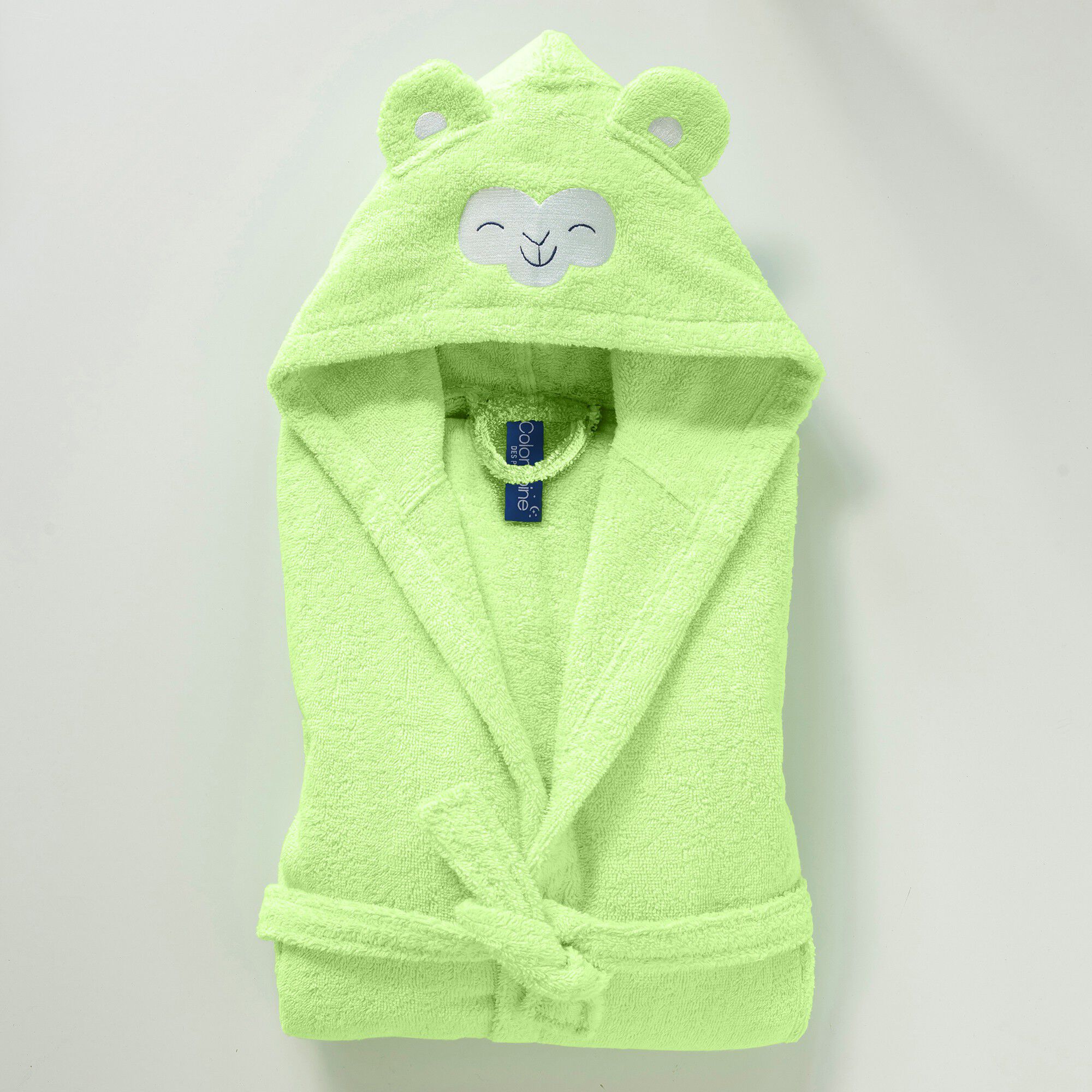 Peignoir de bain enfant singe Kikou à capuche éponge coton