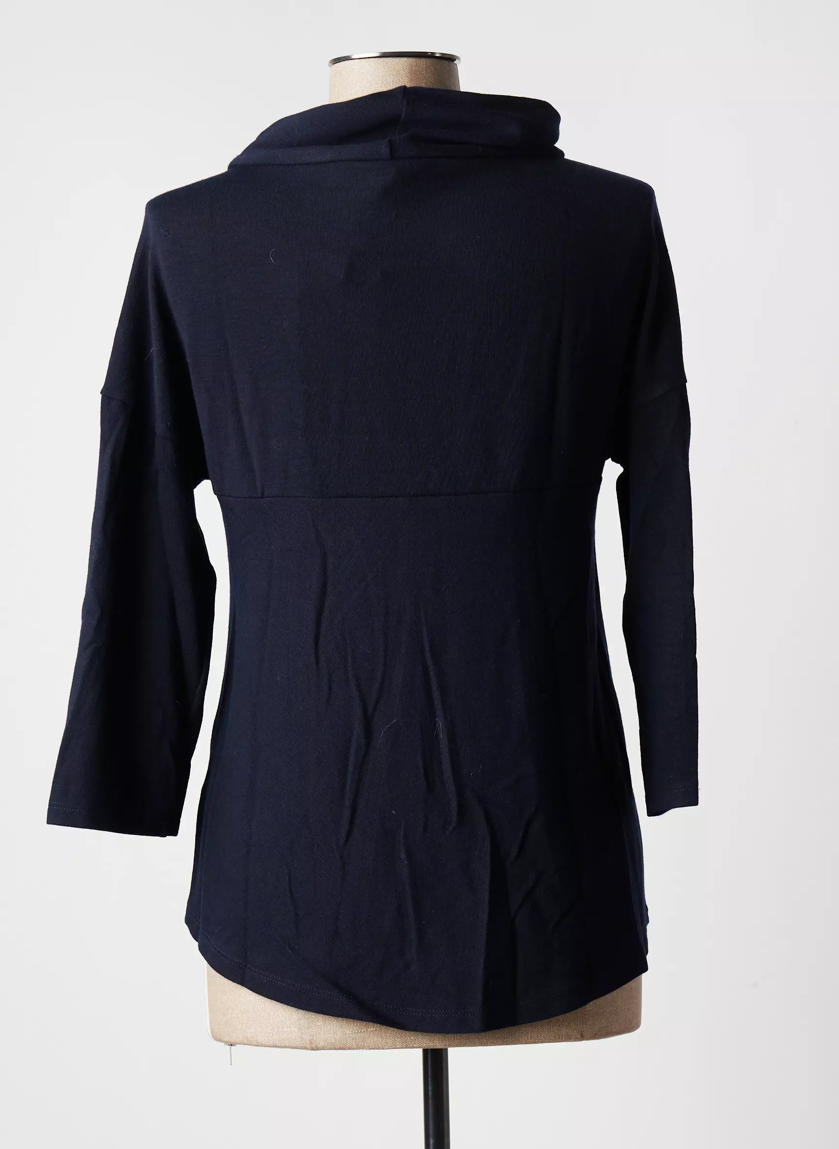 Blanc Boheme Cols Roules Femme couleur bleu