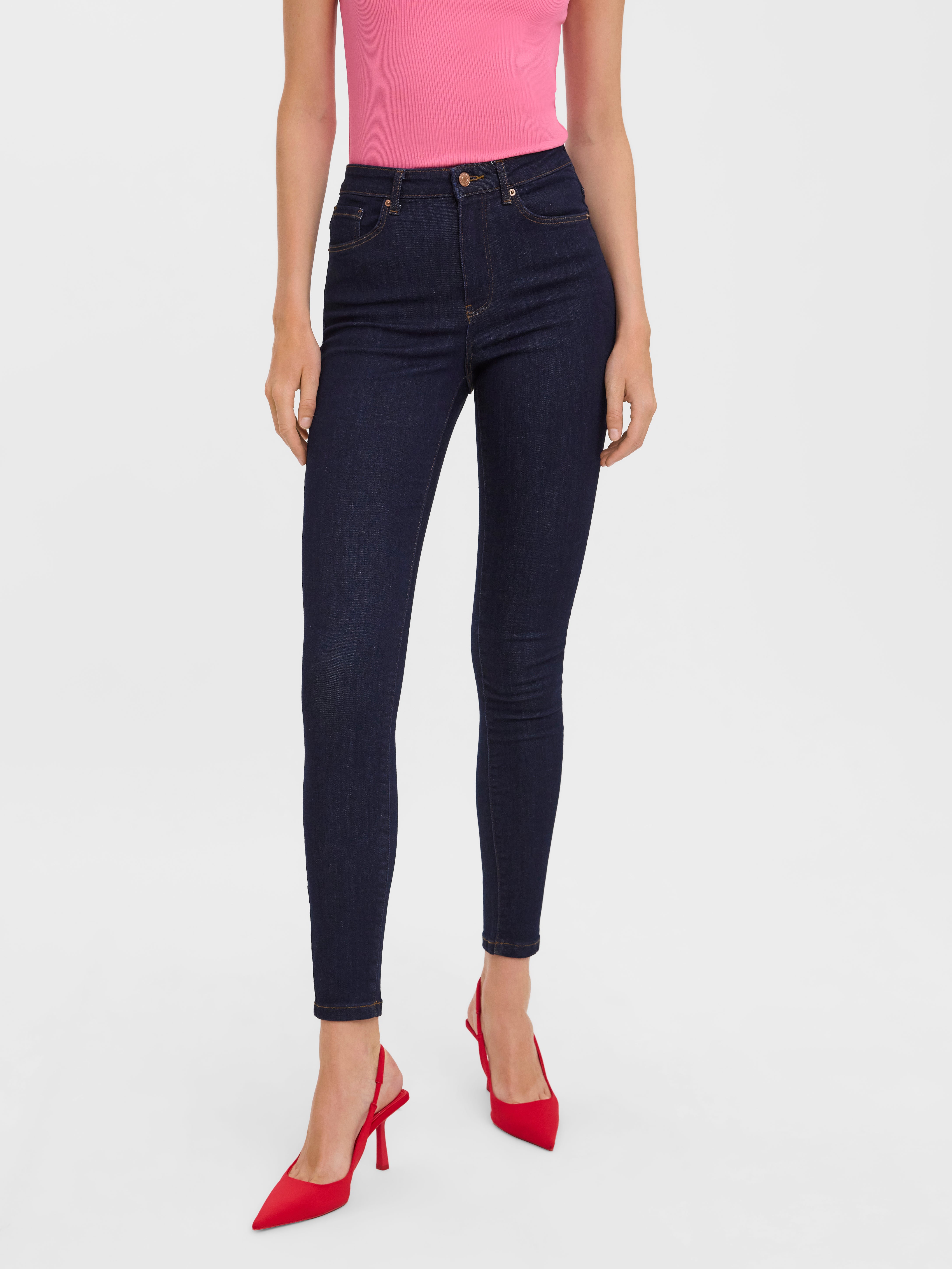 VMSOPHIA Hohe Taille Skinny Fit Jeans