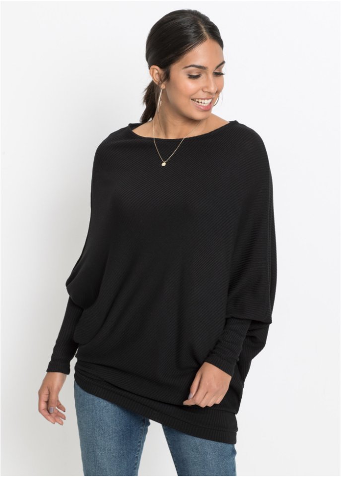 Oversize-Pullover mit asymmetrischem Saum