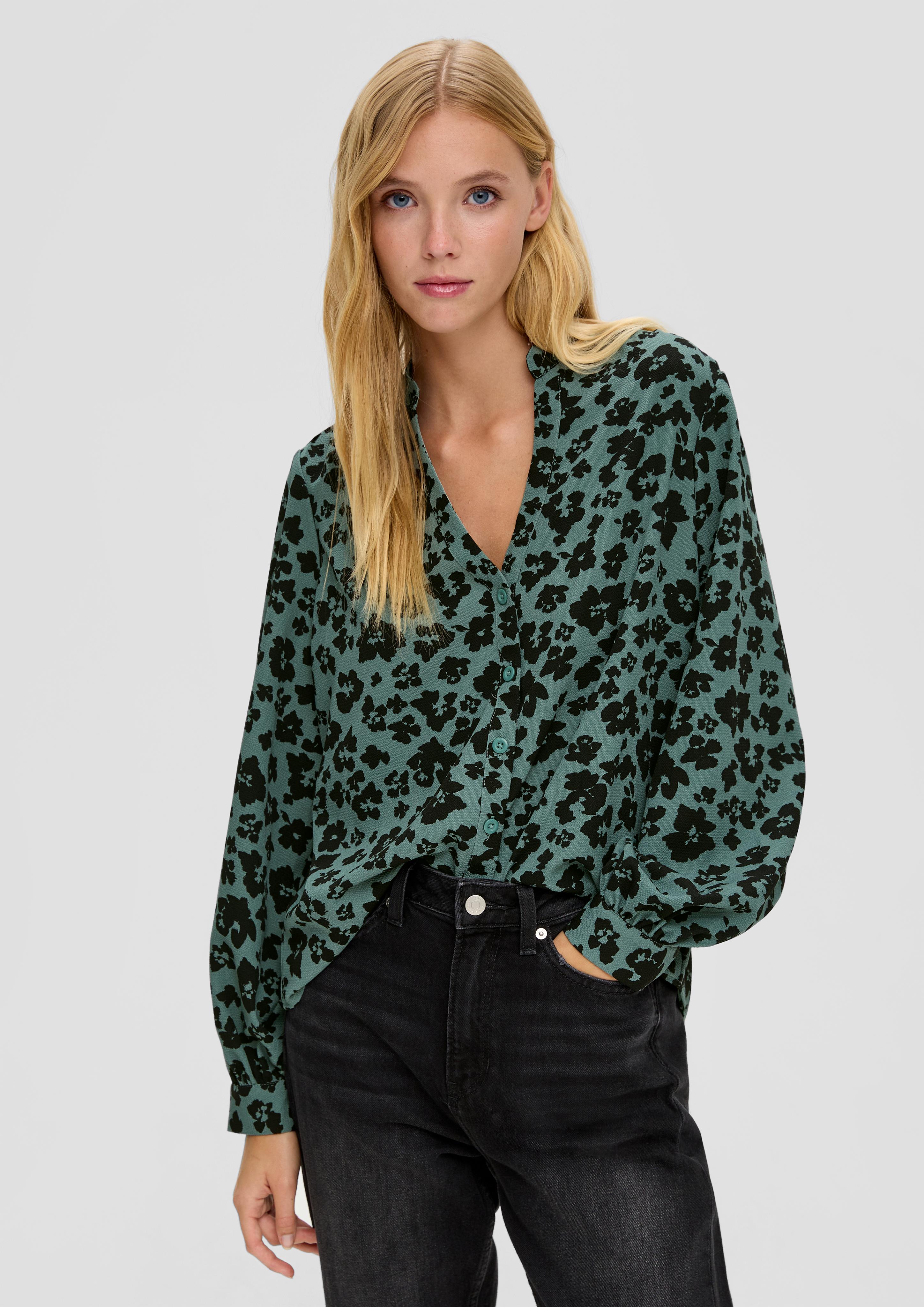 Gemusterte Bluse mit Knöpfen  2140298-65A9