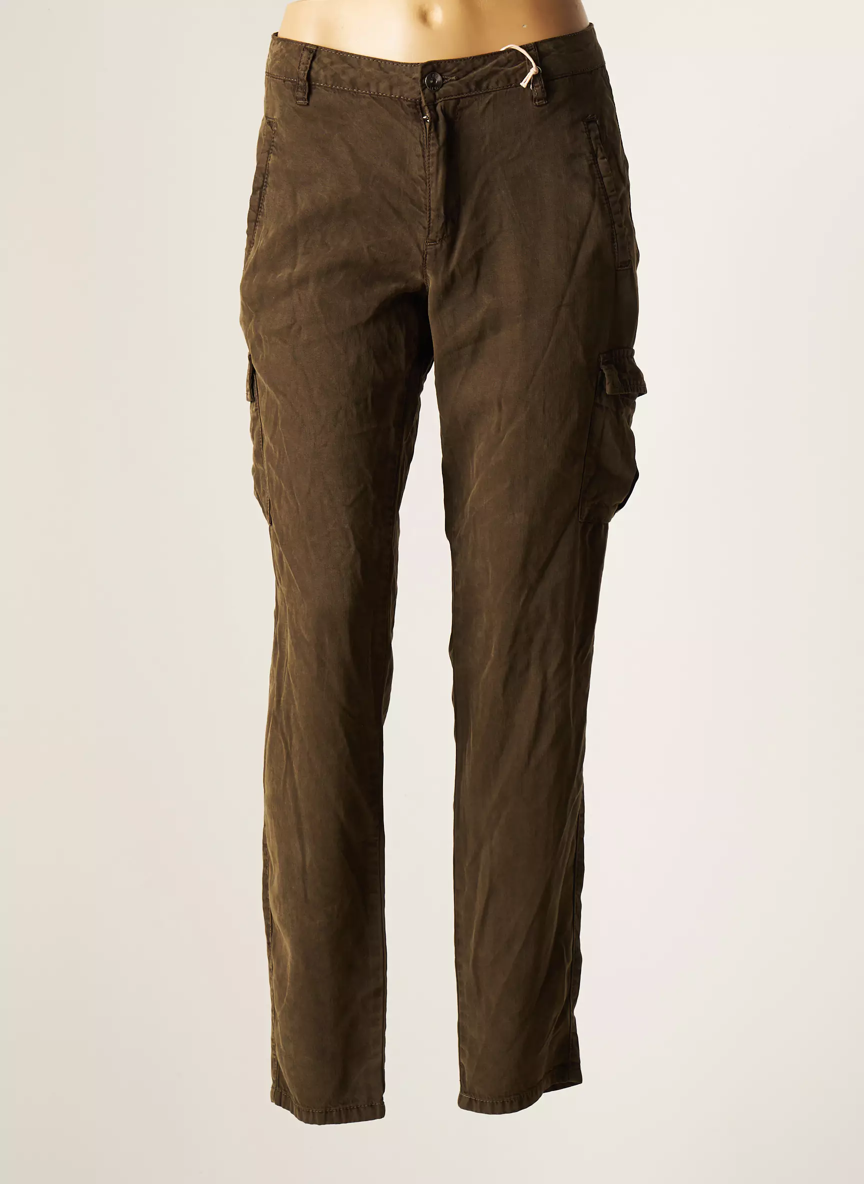 Les P Tites Bombes Pantalons Chino Femme couleur vert
