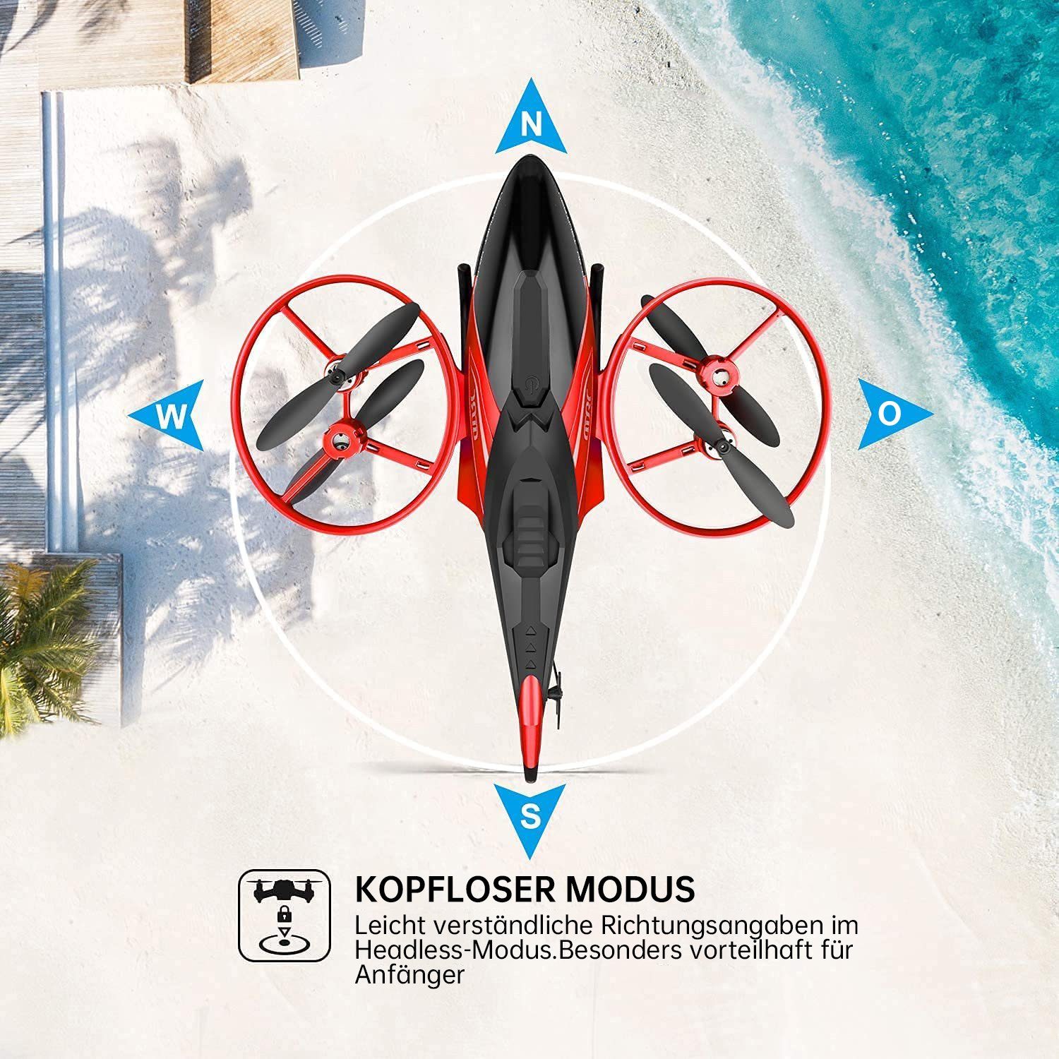4DRC M3 Hubschrauber-Drohne Spielzeug-Drohne (1080p Full HD, FPV-Live-Video-RC-Quadcopter für Anfänger, 3D-Flips, Gesten-Selfie)