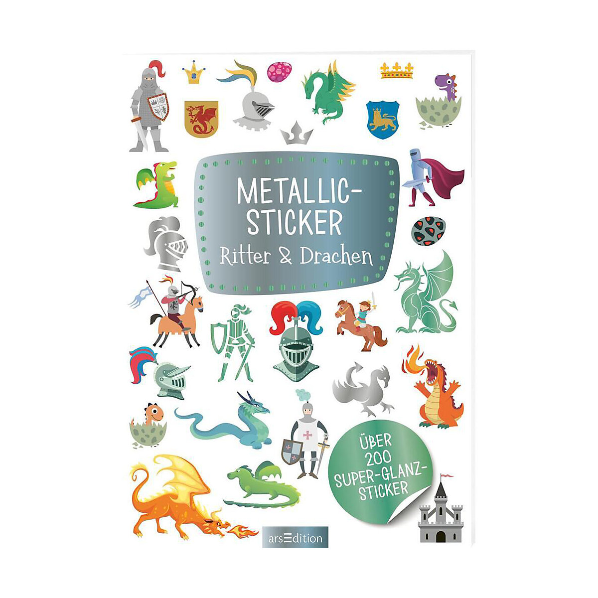 Metallic-Sticker - Ritter & Drachen