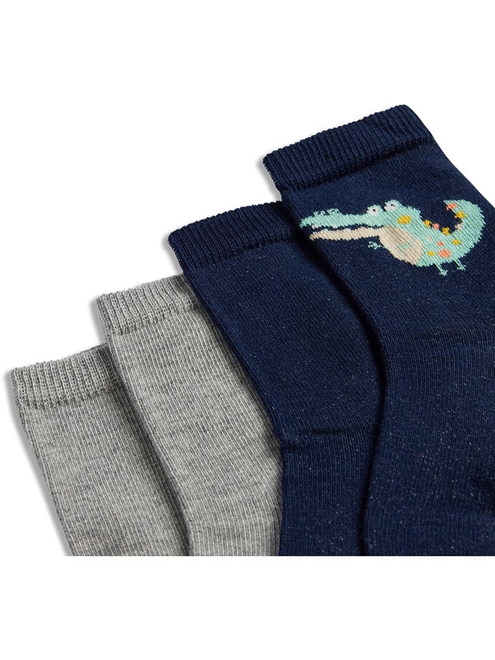 JAKO-O 2er-Set: Socken in Grau/ Dunkelblau günstig kaufen