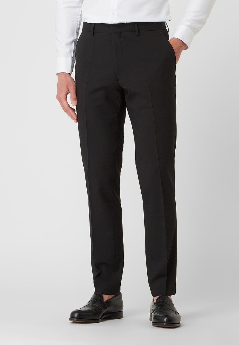 Slim Fit Anzug mit 2-Knopf-Sakko in schwarz
