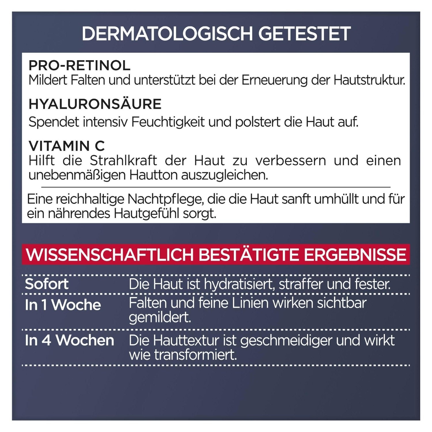 Laser X3 Dreifach-Power Anti-Age Nachtpflege mit Pro-Retinol + Hyaluronsäure + Vitamin C