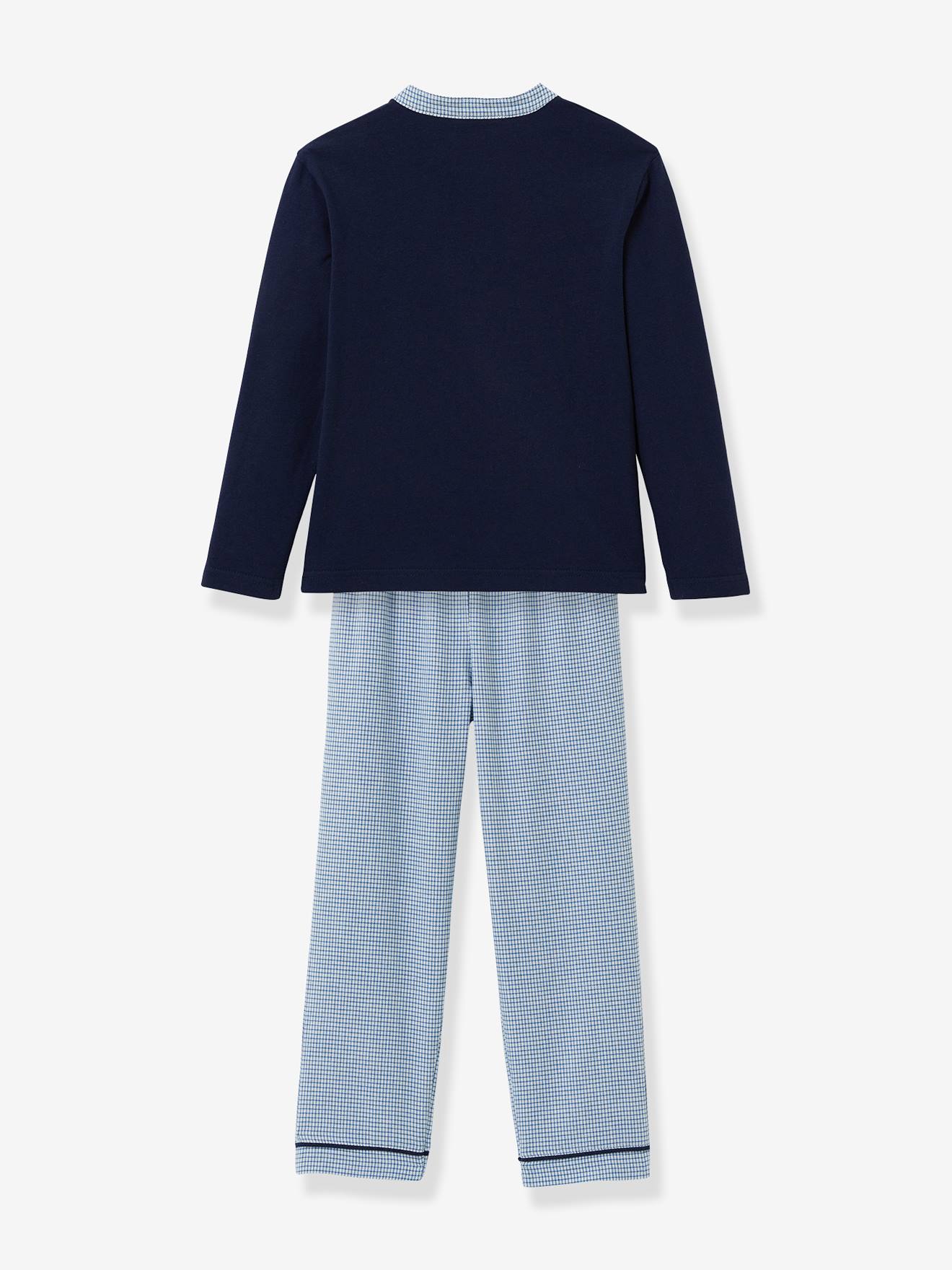 Pyjama garçon à carreaux CYRILLUS carreaux bleu