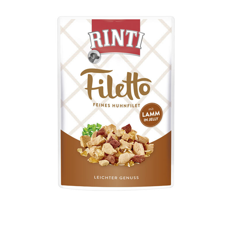 RINTI Hundenassfutter RINTI Filetto 24x100g Huhn & Lamm