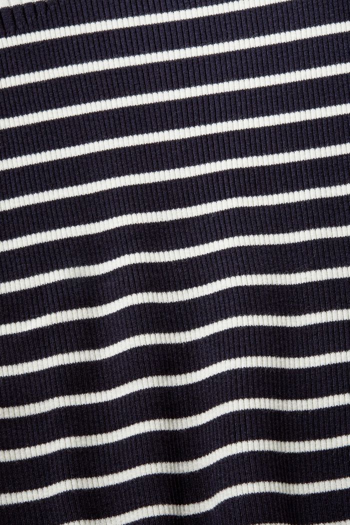 Gerippter Kurzarm-Pullover