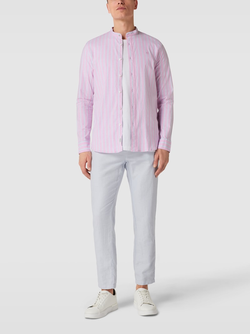 Tailored Fit Freizeithemd mit Streifenmuster in rosa