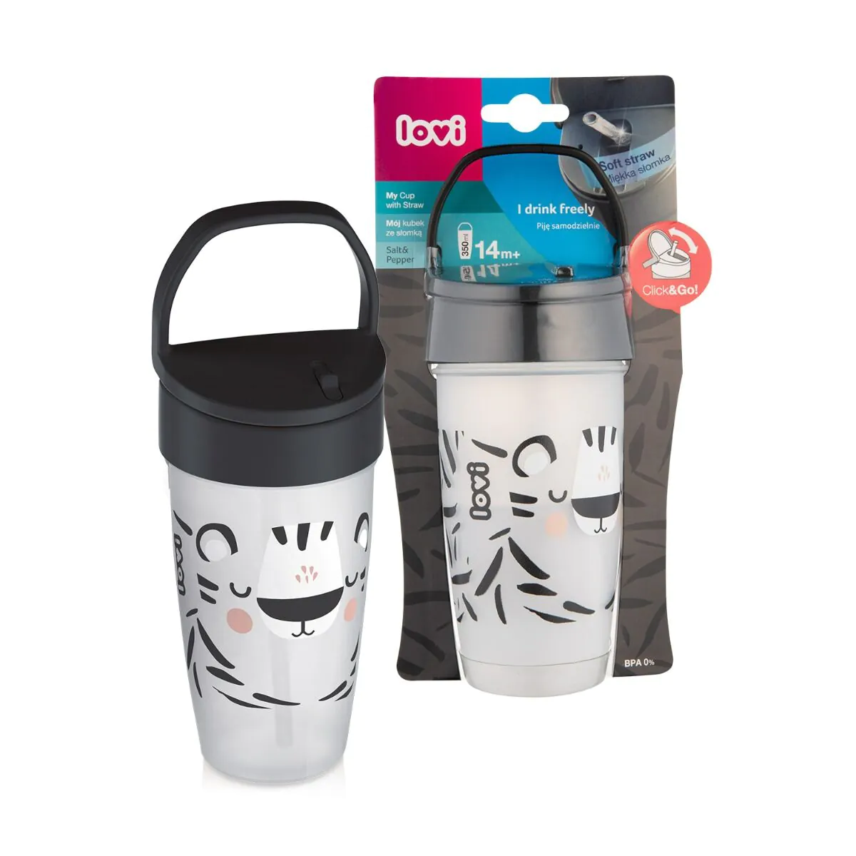 Lovi My Cup con cannuccia, sale e pepe attivi