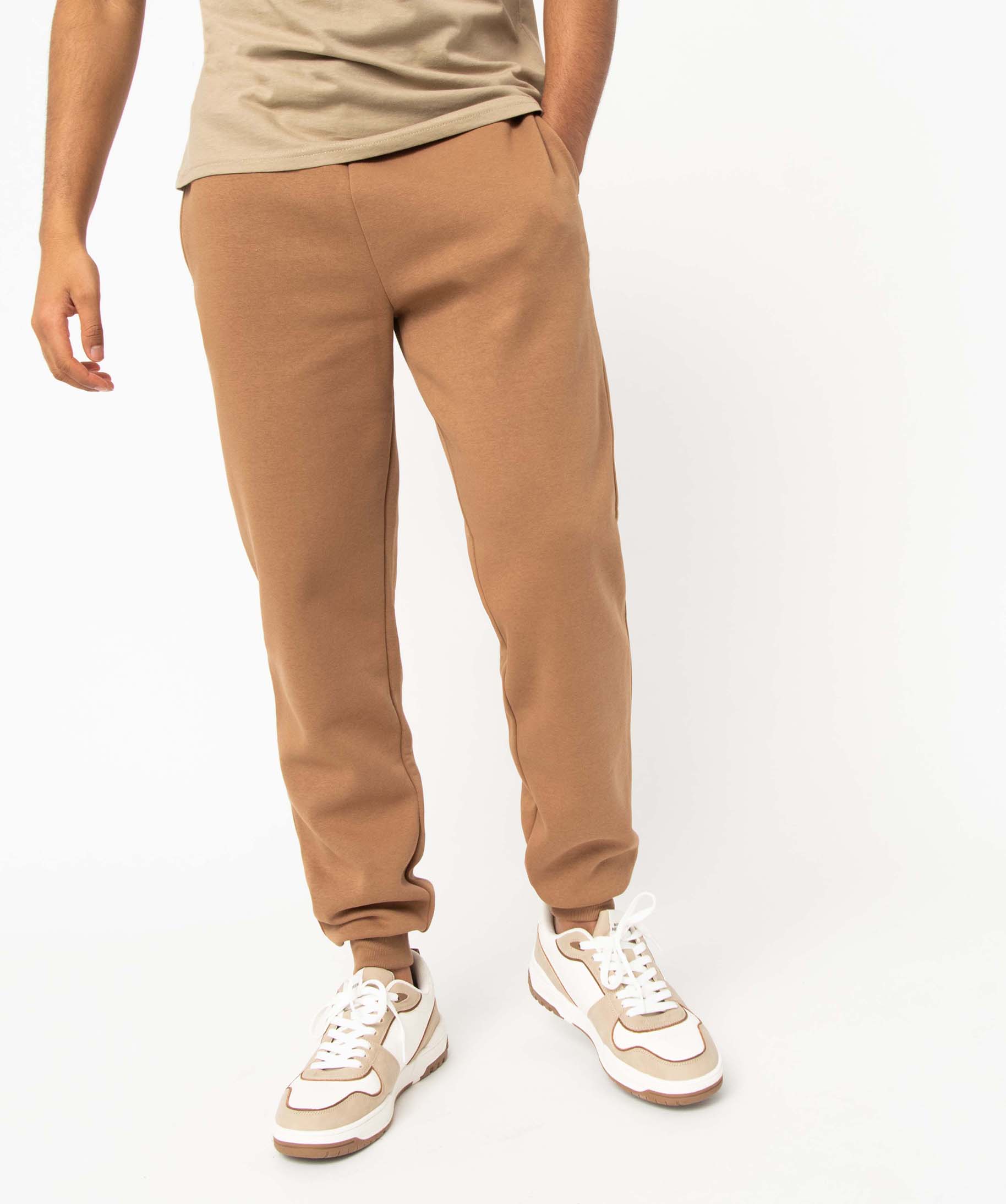 Pantalon de jogging homme molletonné marron | GEMO