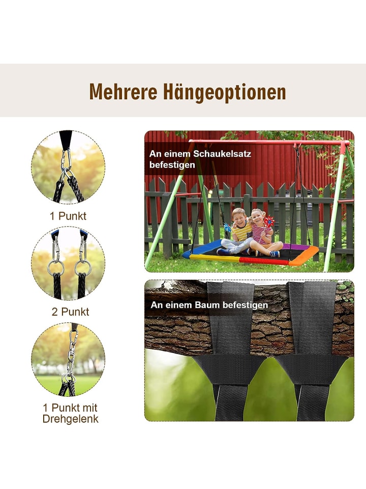 COSTWAY Nestschaukel in Bunt günstig kaufen 150 x 80 cm
