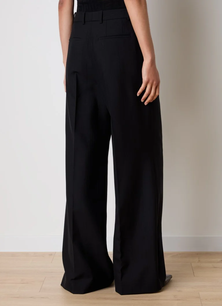 Givenchy high-waisted wide-fit wool palazzo trousers with side pockets