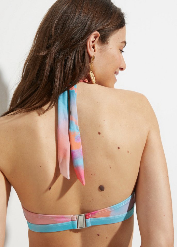 Exklusives Neckholder Bikini Oberteil aus recyceltem Polyamid