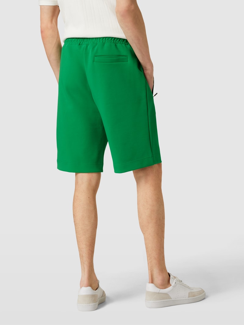 Sweatshorts mit Motiv-Print in hellgrün