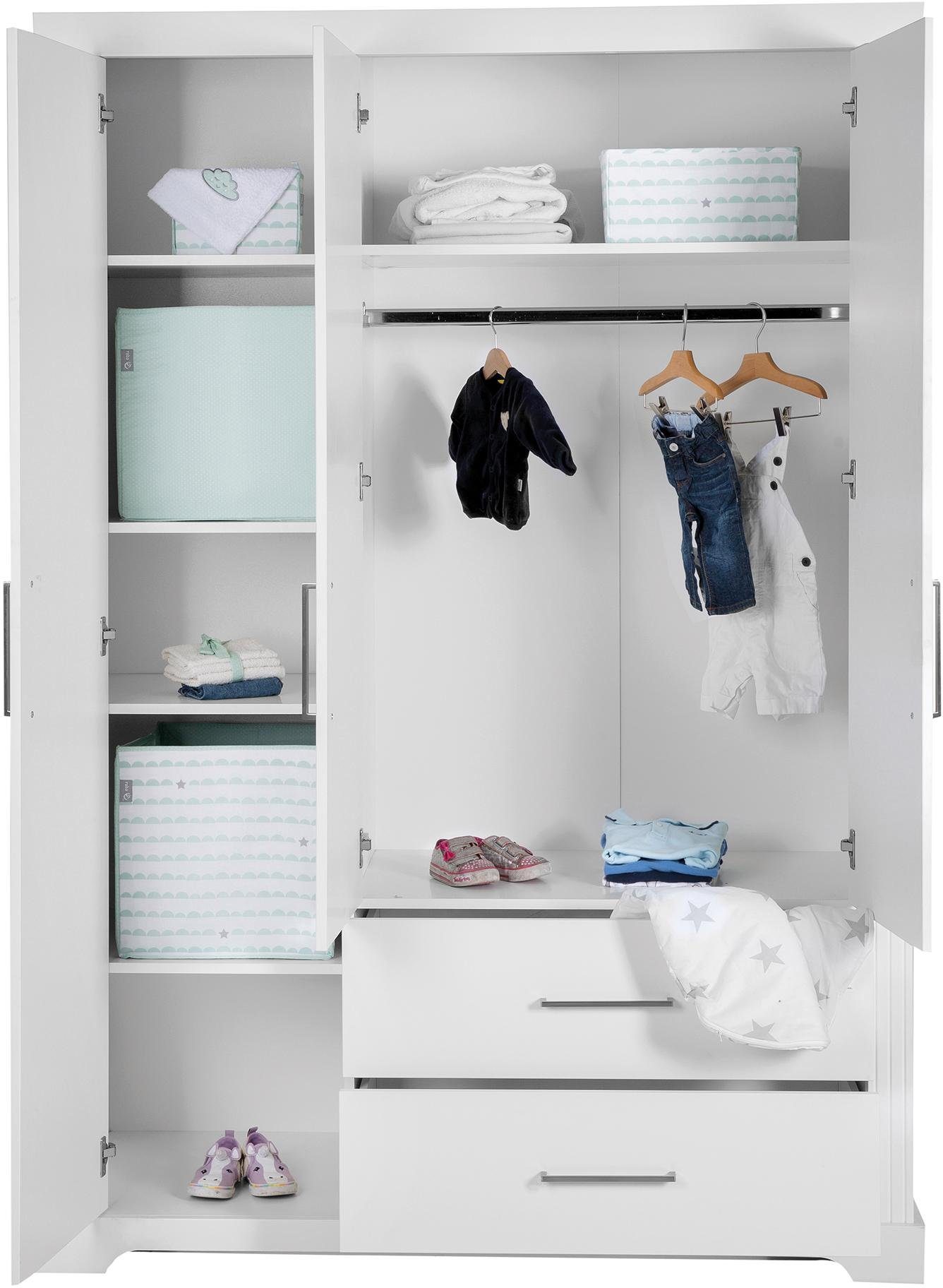 roba® Kinderkleiderschrank Maxi, 3-türig