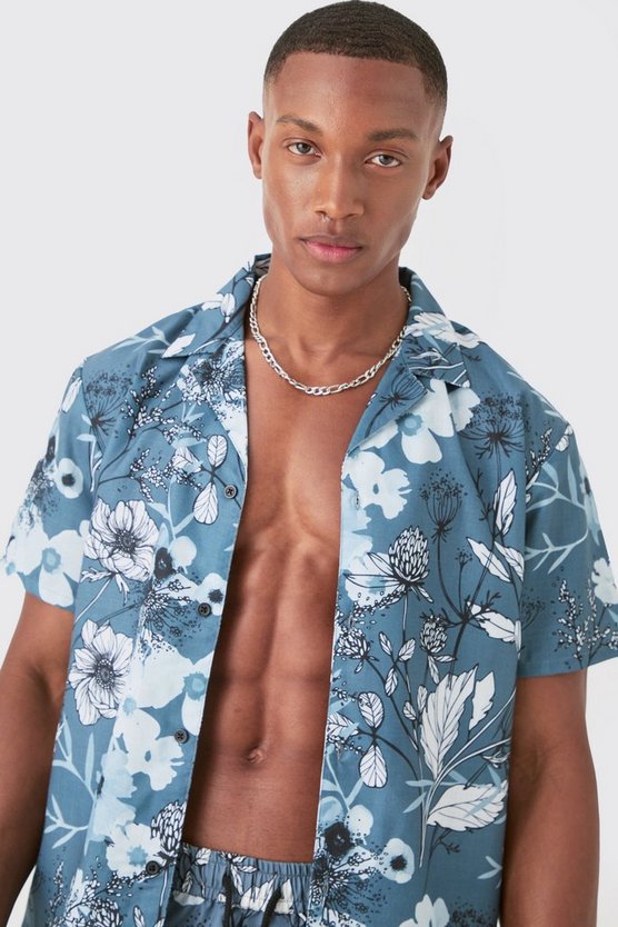 Florales Hemd & Badehose